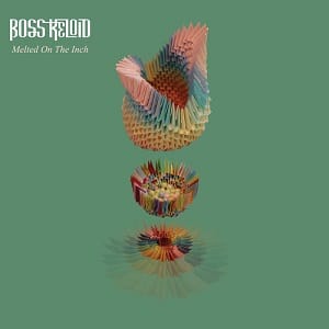 Album cover art with a complex multicoloured unfolding flower against a light green background
