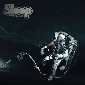 Album cover art with an astronaut on a space walk against a black starless background